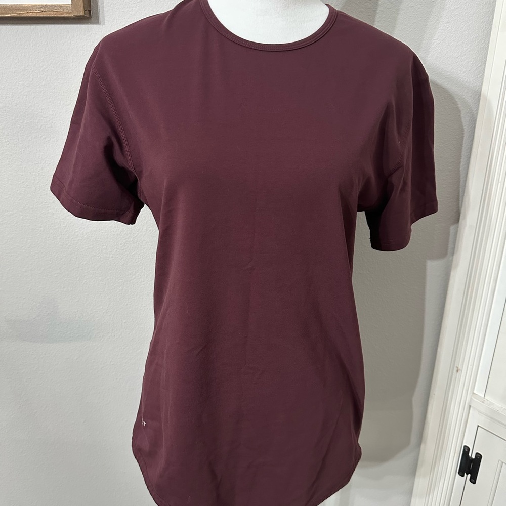 BYLT Basics Short Sleeve Tee in Deep Burgundy